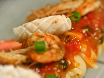 Recetas de Pasta con Calamares y Gambas