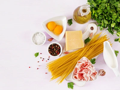 ingredientes para espagueti carbonara